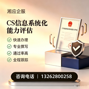益阳CS信息系统化能力评估申报服务